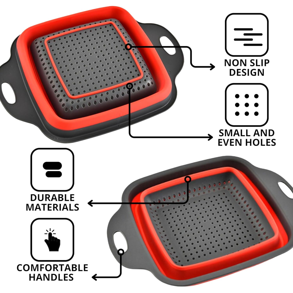 Miniatura 2 de Colador Plegable De Silicona X2 Unidades